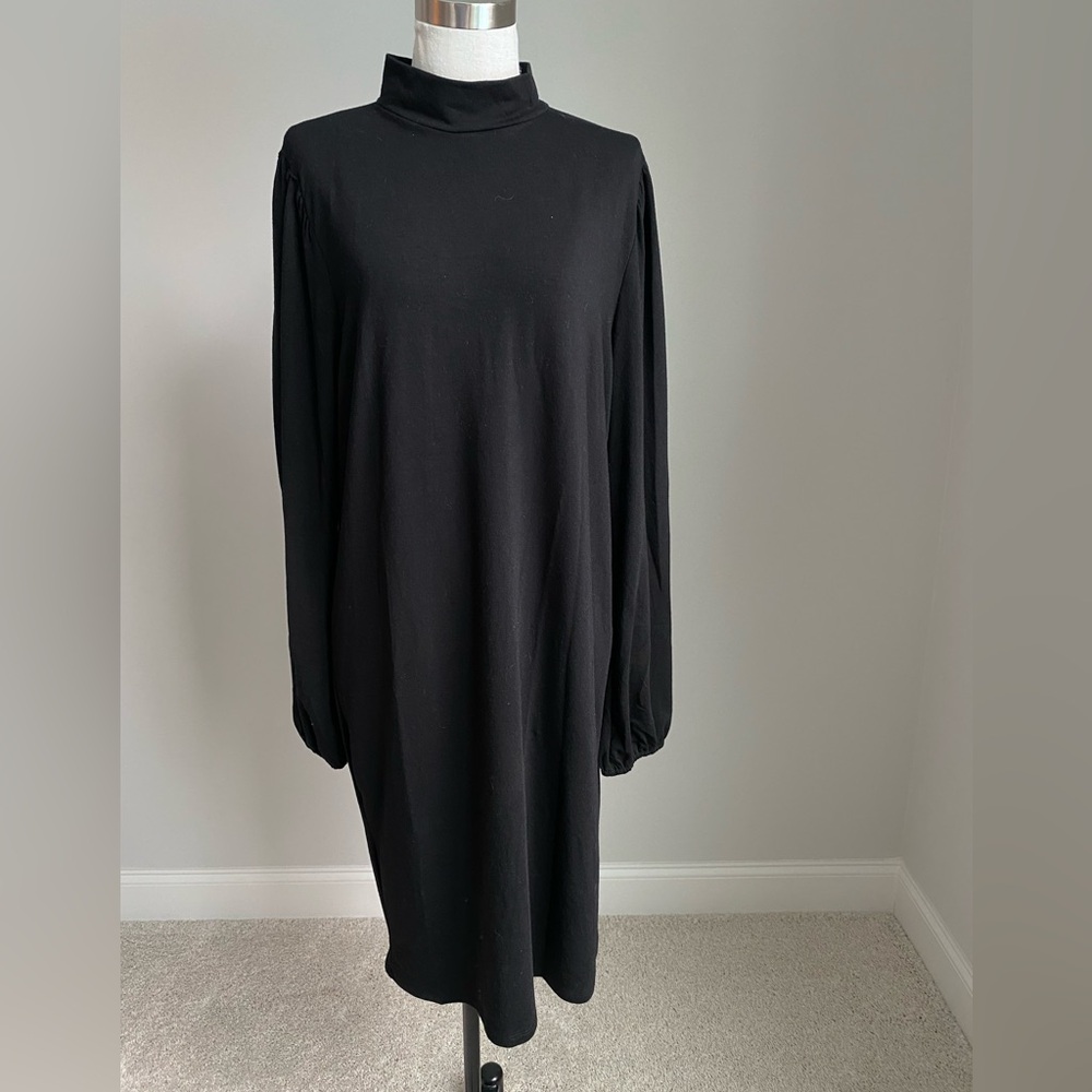 Torrid Black Sheath Dress with Bishop Sleeves